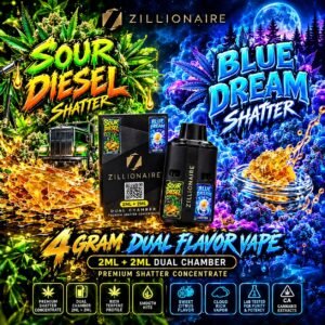 Dual Chamber Shatter Vape — Sour Diesel x Blue Dream